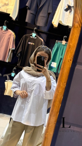 شومیز مدوسا رنگبندی سفید