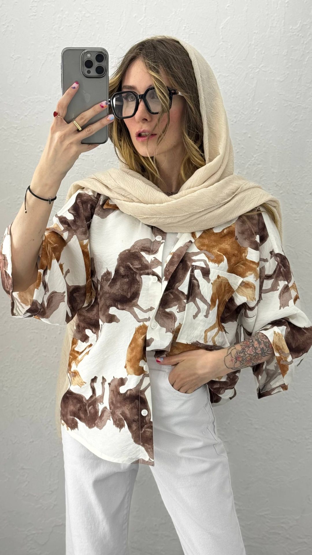 شومیز زنانه طرح اسب